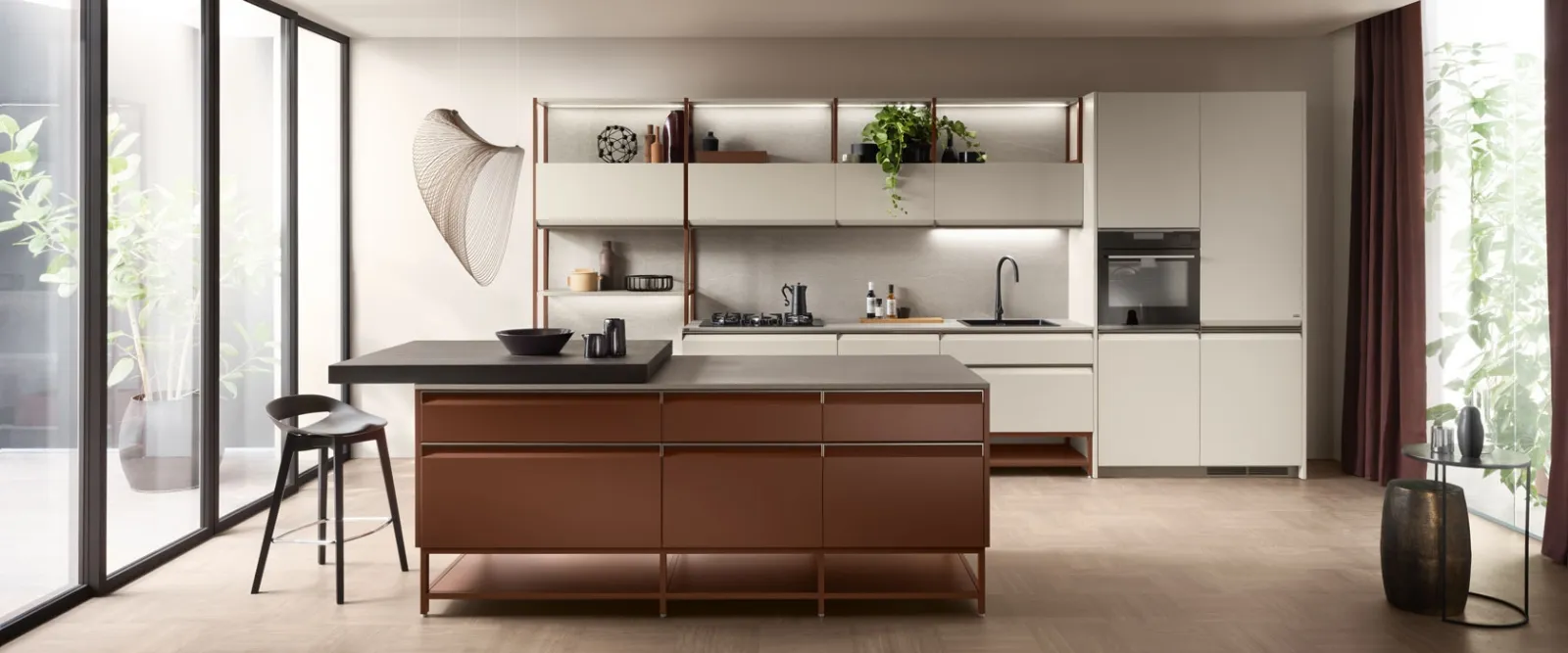 Cucine Moderne monoblocco salvaspazio